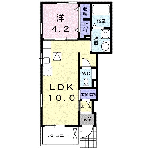 エクセレントｙｏｋｏｕｃｈｉⅠ 101号室 間取り