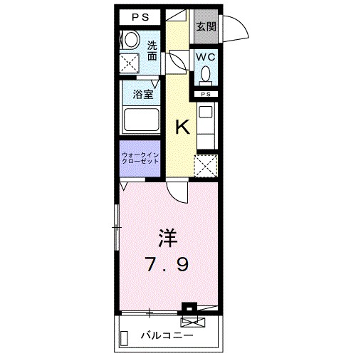 ヴィクトワール 206号室 間取り