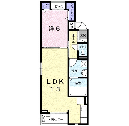 フィフスエレメント 204号室 間取り
