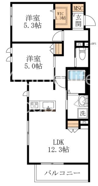 Riva　Sakuragaoka 303号室 間取り
