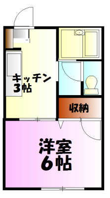 フローラ本多 101号室 間取り