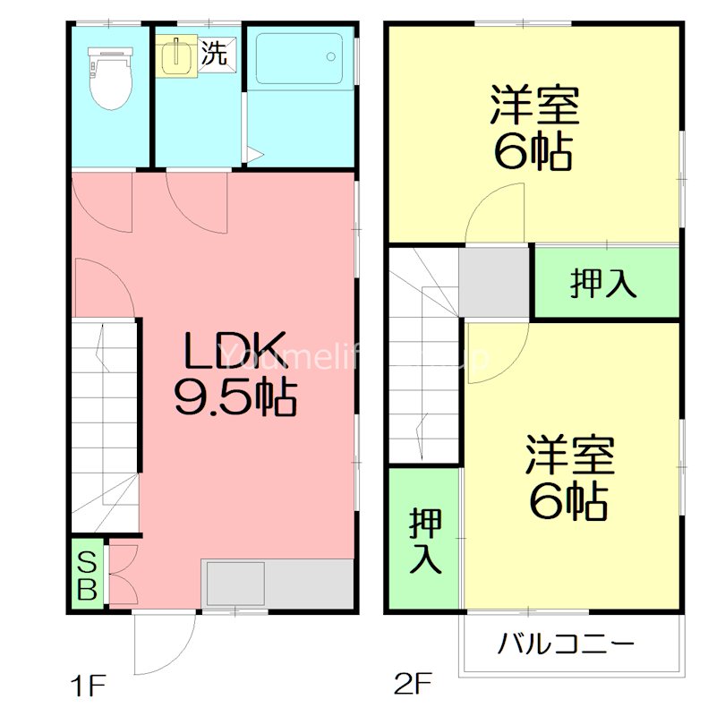 岩本テラスハウス 3号室 間取り