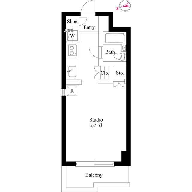 マウロア大磯 211号室 間取り