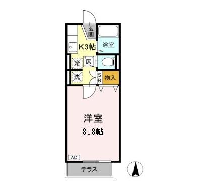 ドルフ　K 103号室 間取り