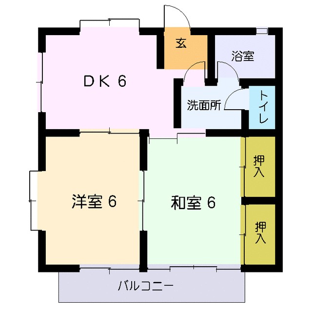 クローバー 202号室 間取り