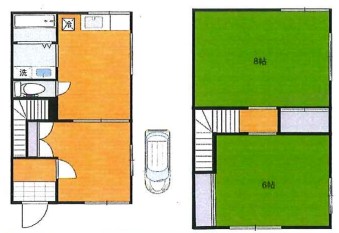 小田原市新屋テラスハウス 102号室 間取り