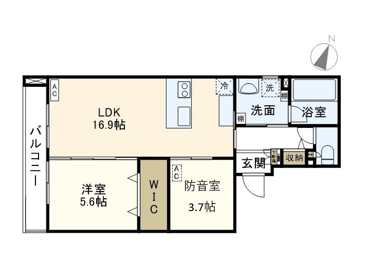 ポルテ いちか 201号室 間取り