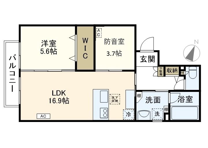 ポルテ いちか 102号室 間取り