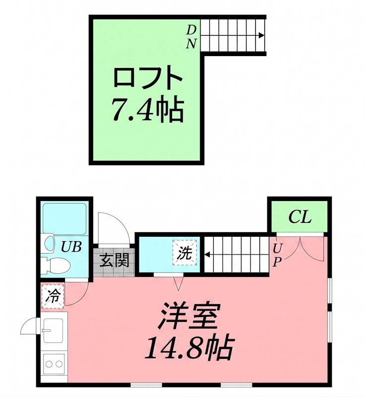 ストロベリーフィールズ 2A号室 間取り