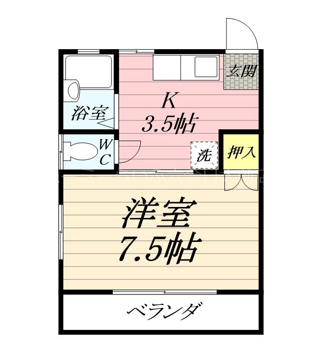 メゾンロマンⅡ 201号室 間取り