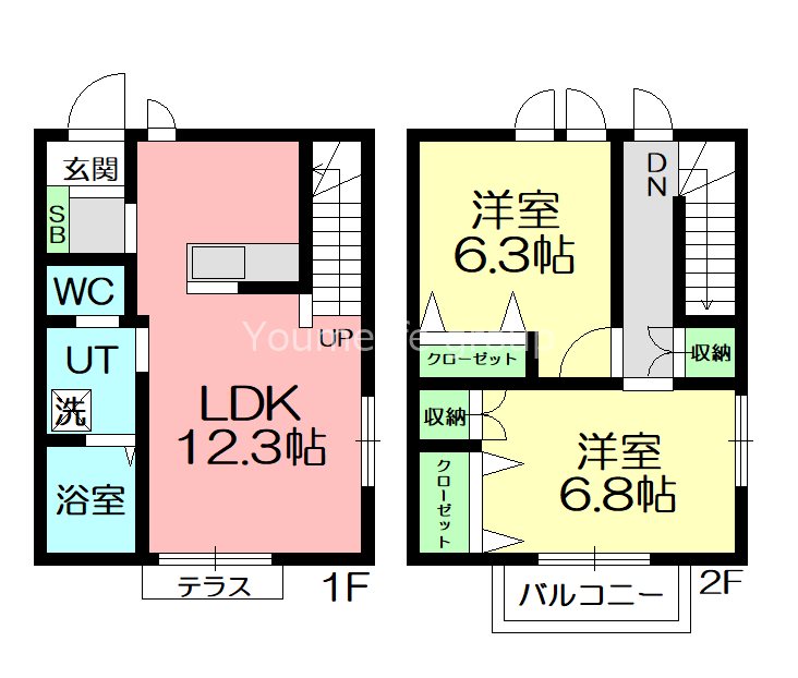 メゾン東中原  106号室 間取り