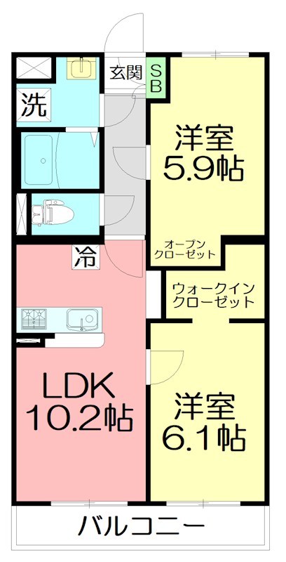 Gaspard 303号室 間取り