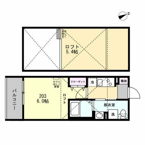 ジョーパレス鵠沼海岸 203号室 間取り
