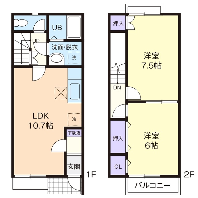 Stagea ROMU 107号室 間取り