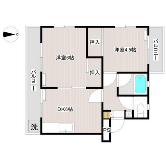 海老名三紫コーポ 間取り