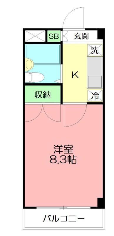 リエス厚木グレイス 303号室 間取り