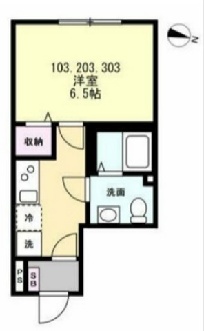 ベイルーム湘南平塚 103号室 間取り