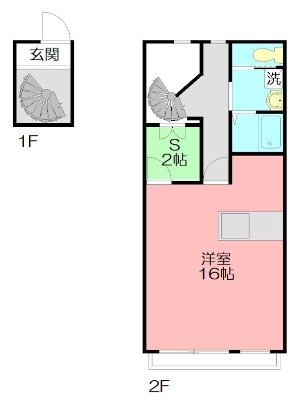 プリムヴェール 2-A号室 間取り