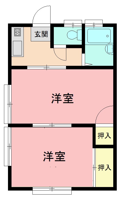 つゆきハイツ 101号室 間取り