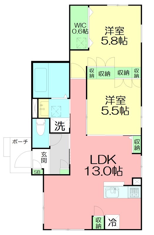 ＭＡＩＳＯＮ　ＱＵＡＴＴＲＯ 101号室 間取り
