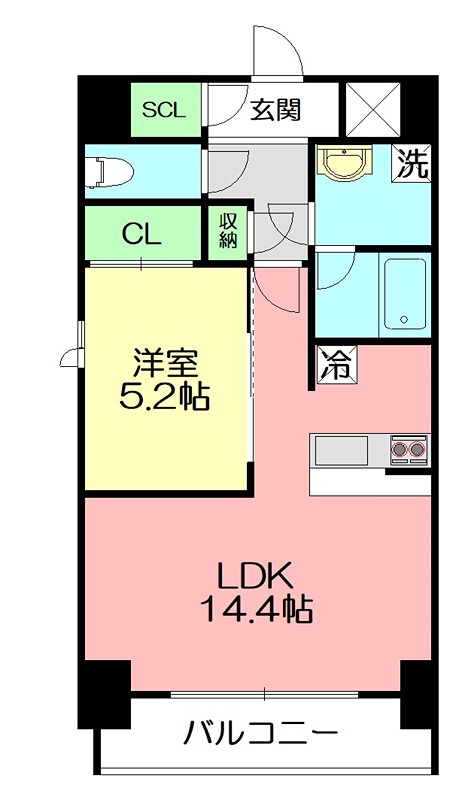 レイディアント湘南台 901号室 間取り