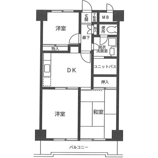 スプリングスプラザいずみ野 412号室 間取り
