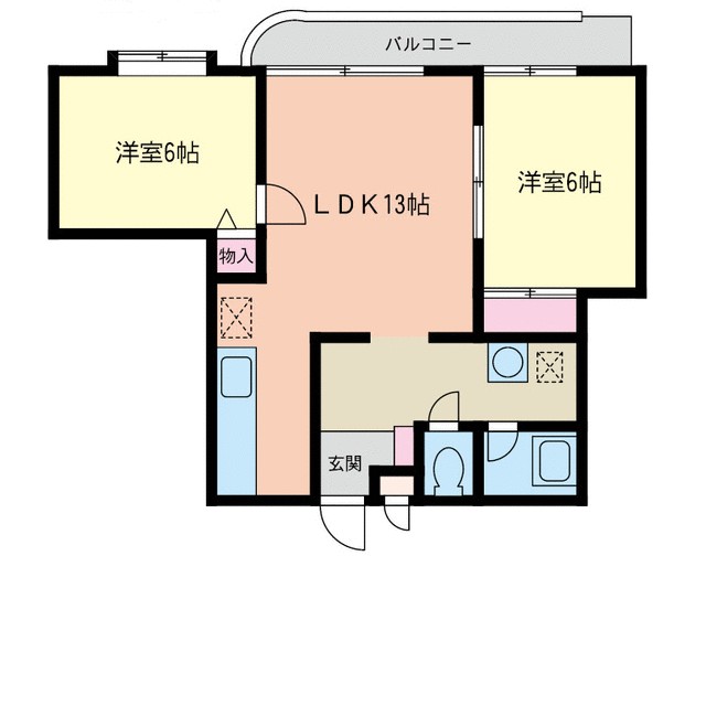 ラ・パス湘南Ⅱ 403号室 間取り