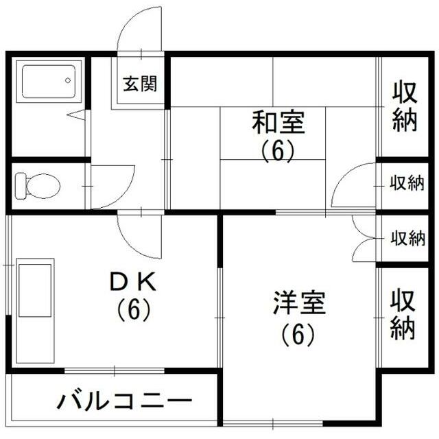 サンハイツ葉山 201号室 間取り