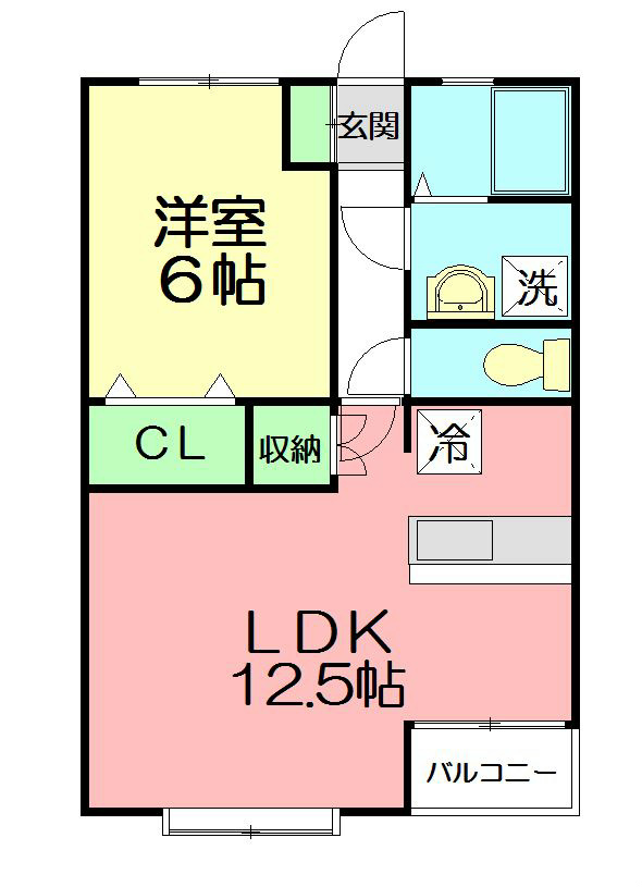 グリーンライフＡ棟  202号室 間取り