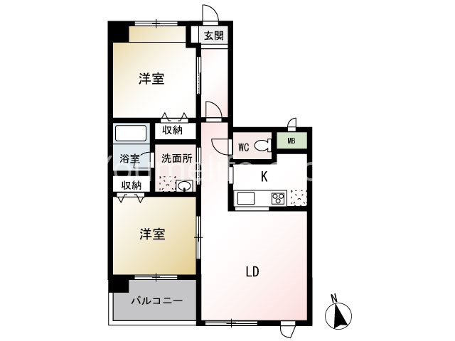 ル リアン湘南 402号室 間取り