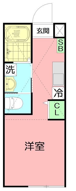 パシフィックオーシャン国府津 B4号室 間取り