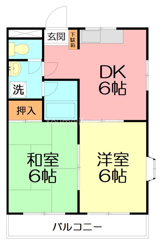 ヴィラカインドネス 205号室 間取り