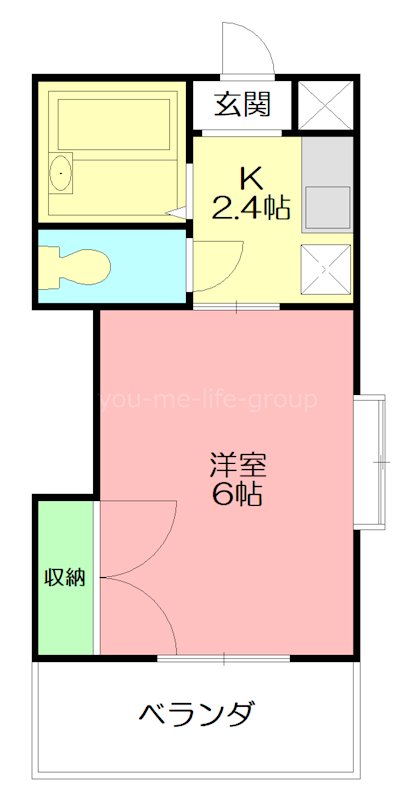 ビラサンロードC  201号室 間取り