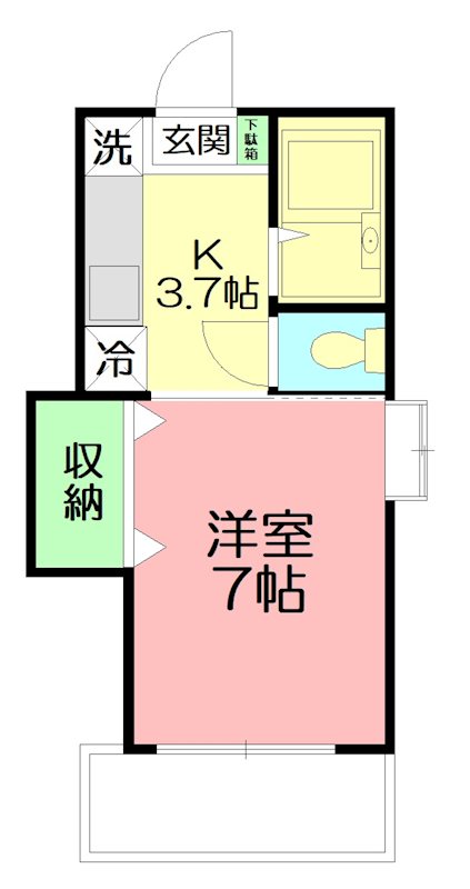 エクセレント 201号室 間取り