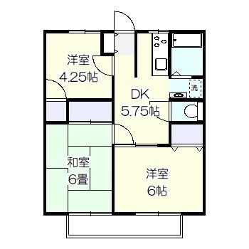 ストリームA 202号室 間取り