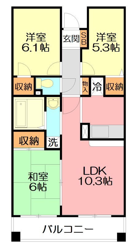 ソシアプラザ 0306号室 間取り