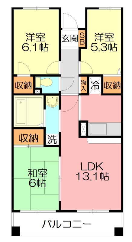 ソシアプラザ 0306号室 間取り