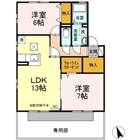 第２サニーサイト 103号室 間取り