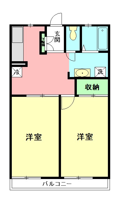 オメガスクエア 0201号室 間取り
