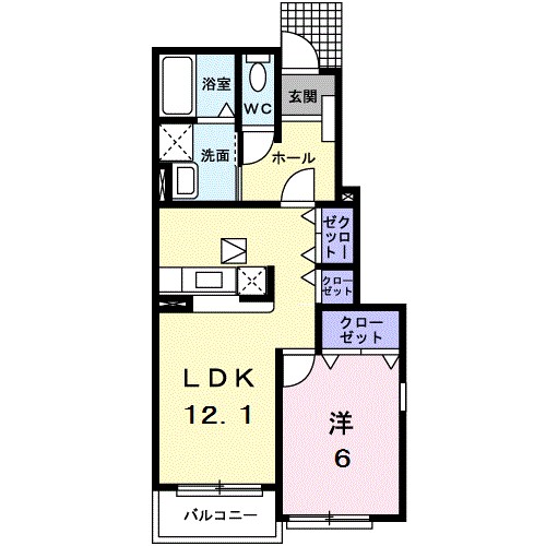 シュティル　Ｅ 101号室 間取り