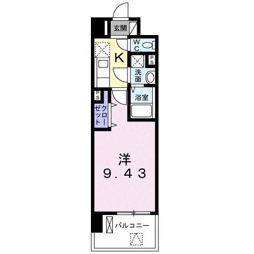 フィオーレ三の丸 102号室 間取り