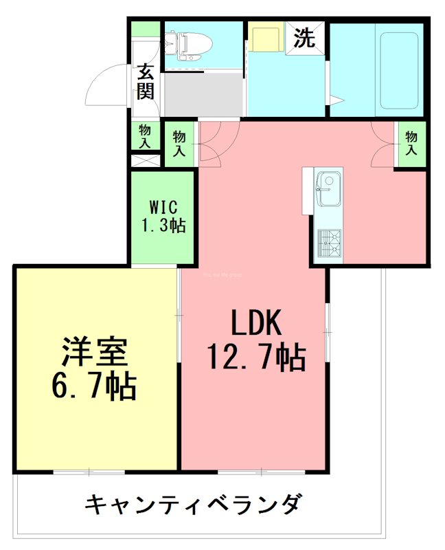 クレールナカダ 105号室 間取り