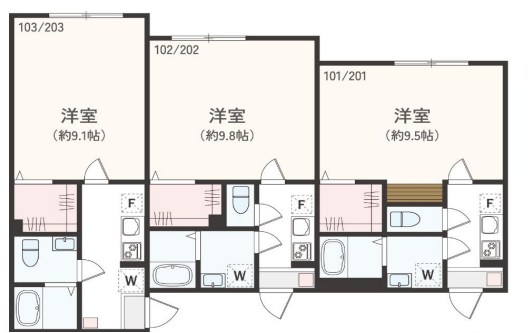 アザーレ・レミファ東海大学前 102号室 間取り