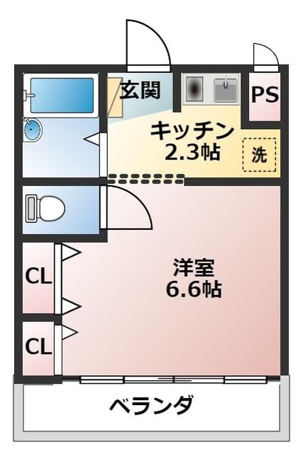 Ｊ・Ｋ　ＭＡＮＳＩＯＮ　Ⅱ 201号室 間取り