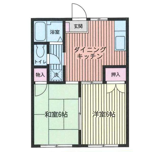 フローラパレス A-203号室 間取り