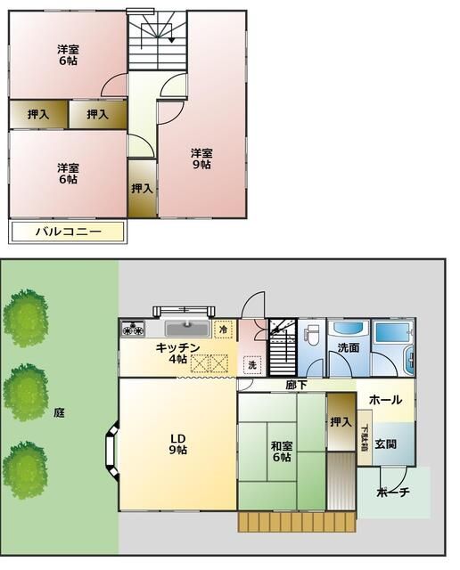 村岡東3丁目貸家 間取り