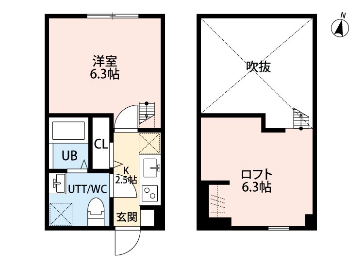 ROUTE ONE 平塚 103号室 間取り