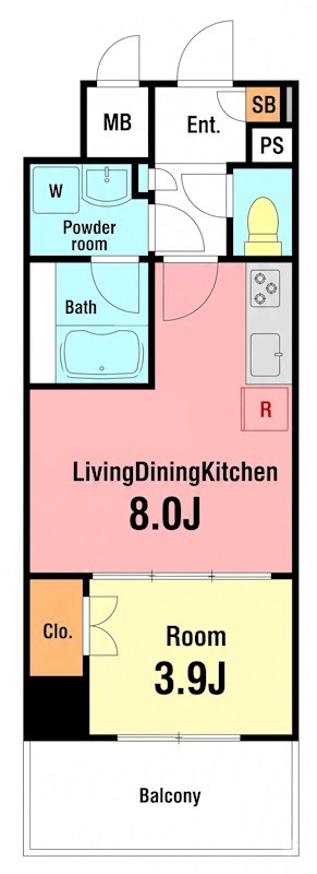 レジデンス湘南平塚 802号室 間取り