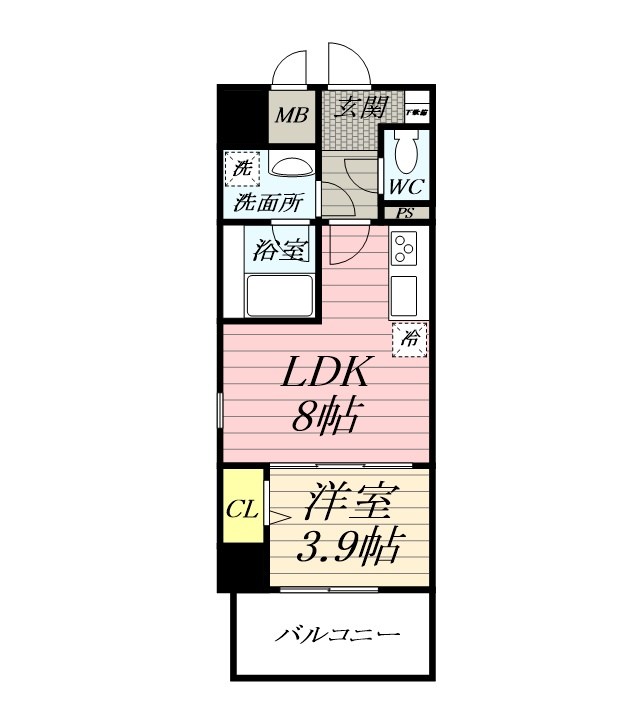 レジデンス湘南平塚 402号室 間取り
