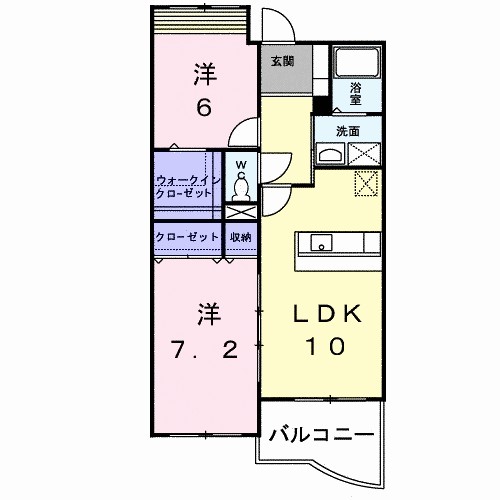 リーバ　グラジーア 102号室 間取り